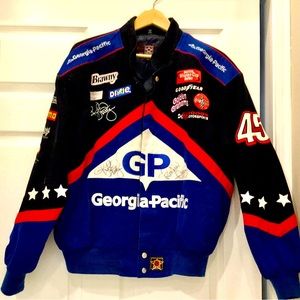 Georgia Pacific #45 Nascar Jacket - Signed by Richard Petty and Kyle Petty